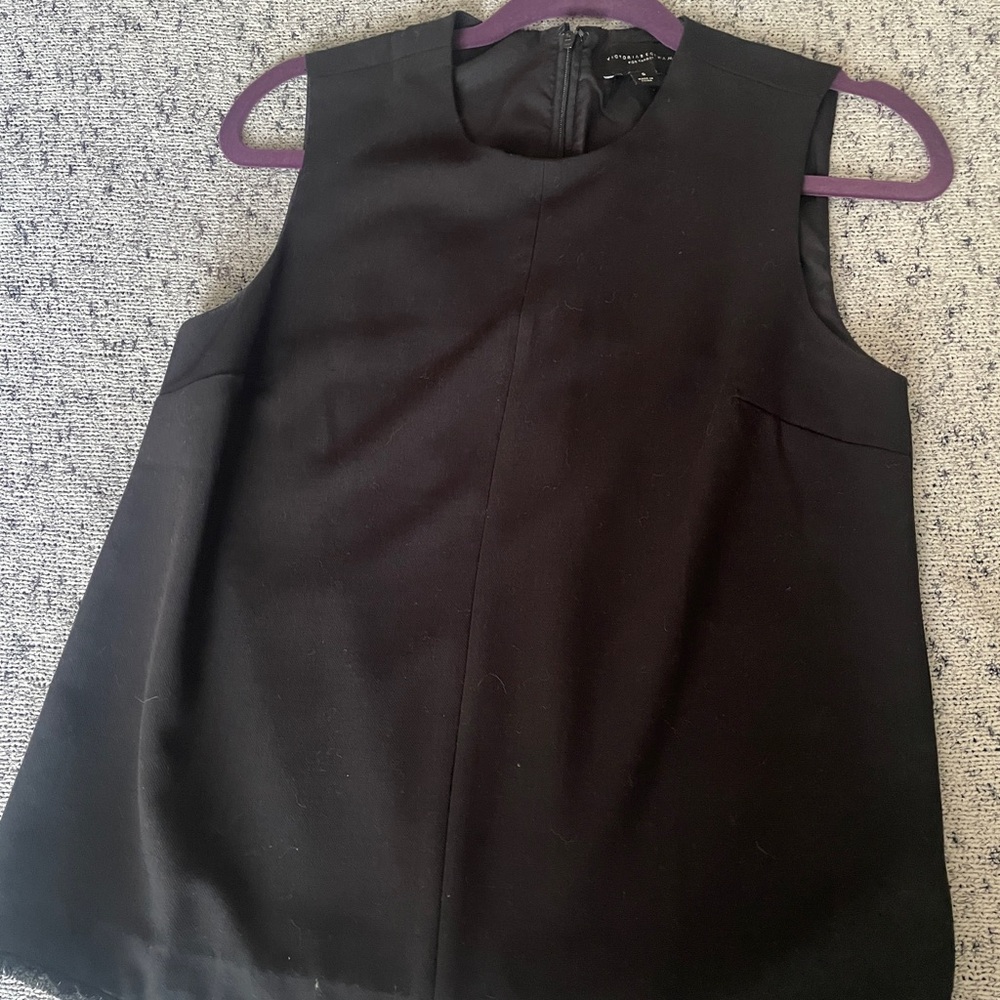 Victoria Beckham Black Sleeveless Blouse